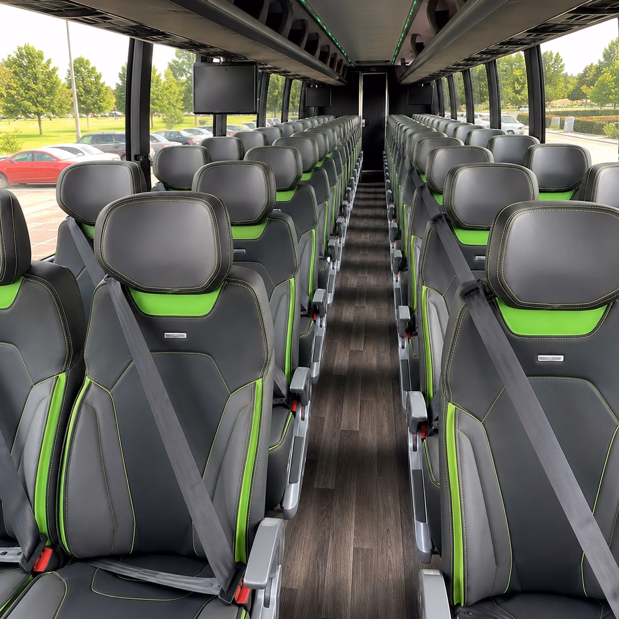 deerfield beach charter bus rental interior